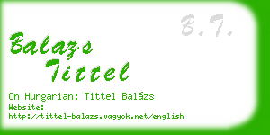 balazs tittel business card